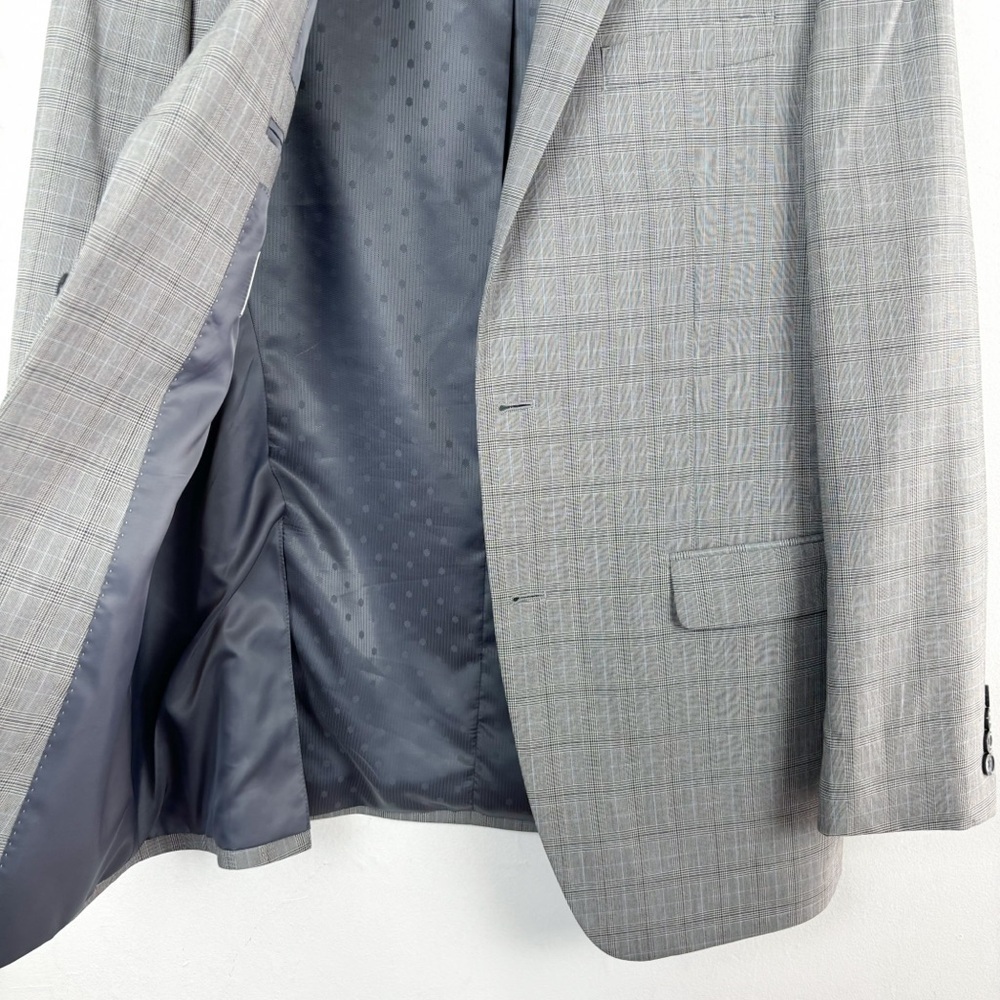 Perry Ellis Portfolio Classic Fit Stretch Plaid Suit Jacket Sz 40L - Picture 6 of 8